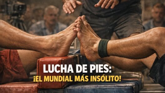 Imagen generada con IA para el artículo Lucha de Dedos de los Pies: ¡Descubre el Mundial más Insólito!