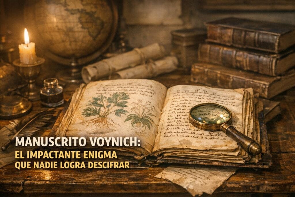 Imagen generada con IA para el artículo Manuscrito Voynich: El Impactante Enigma Indescifrable