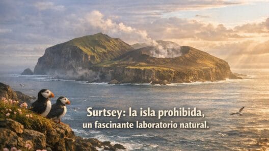 Imagen generada con IA para el artículo Surtsey: La Fascinante Isla Prohibida, Laboratorio Natural