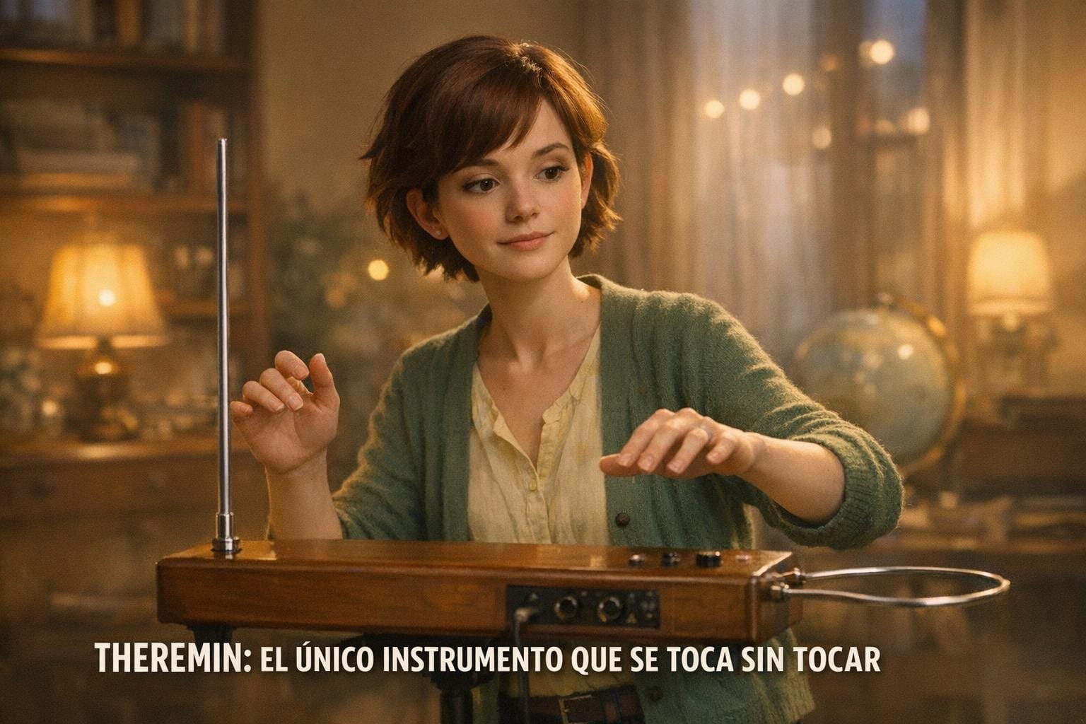 Imagen generada con IA para el artículo Theremin: La Fascinante Historia del Instrumento Invisible