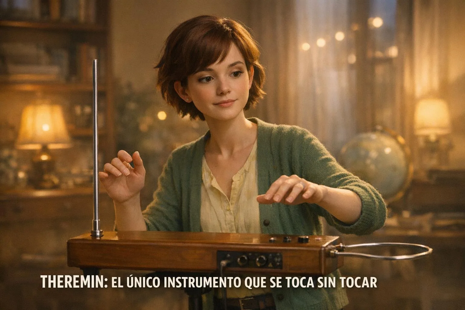 Imagen generada con IA para el artículo Theremin: La Fascinante Historia del Instrumento Invisible
