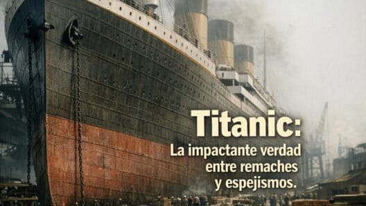 Imagen generada con IA para el artículo Titanic: Remaches, Espejismos y el Impactante Misterio Revelado
