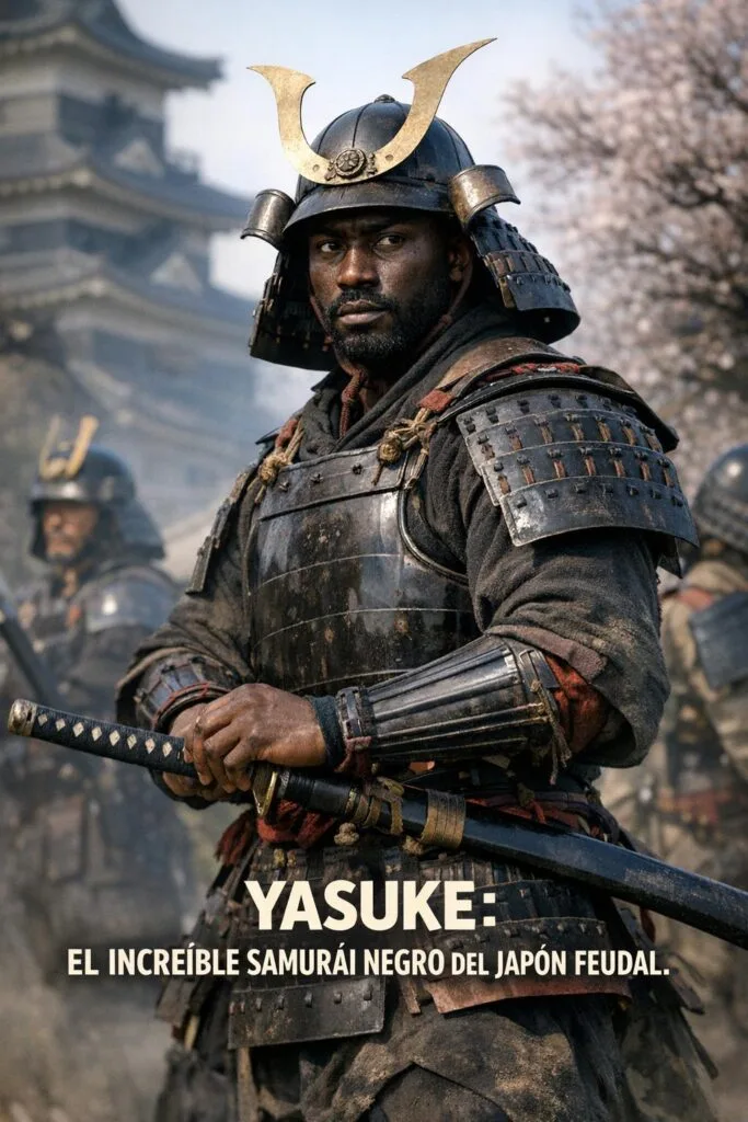 Yasuke: El Increíble Samurái Negro de Oda Nobunaga en Japón 1 Imagen generada con IA para el artículo Yasuke: El Increíble Samurái Negro de Oda Nobunaga en Japón