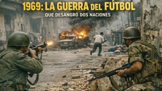Imagen generada con IA para el artículo ¡Impactante! Guerra del Fútbol: Honduras vs El Salvador 1969
