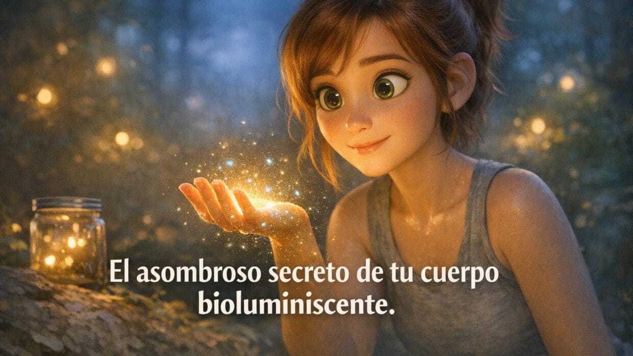 Tu cuerpo brilla: El asombroso secreto de la bioluminiscencia 6 Imagen generada con IA para el artículo Tu cuerpo brilla: El asombroso secreto de la bioluminiscencia