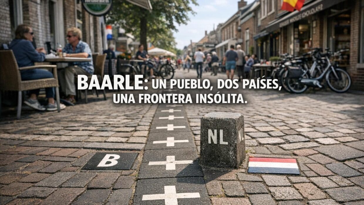Imagen generada con IA para el artículo Descubre Baarle: El Insólito Pueblo Fronterizo de Bélgica y Holanda