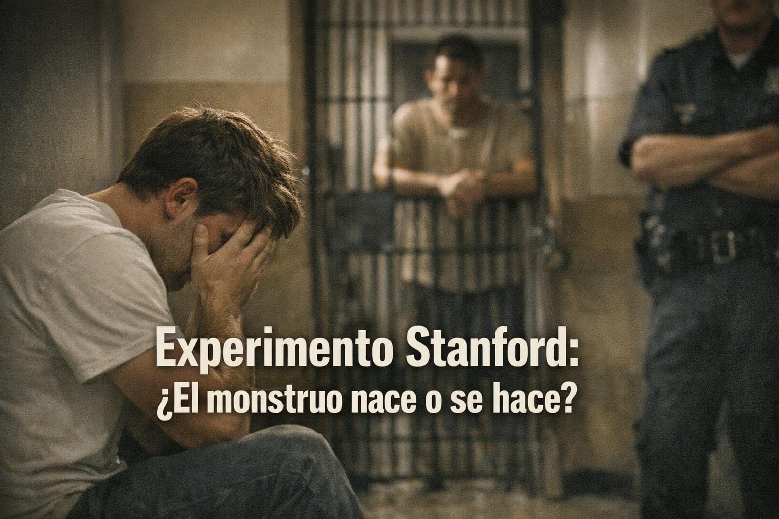 Imagen generada con IA para el artículo Experimento de Stanford: ¿Nacen o se hacen los monstruos?