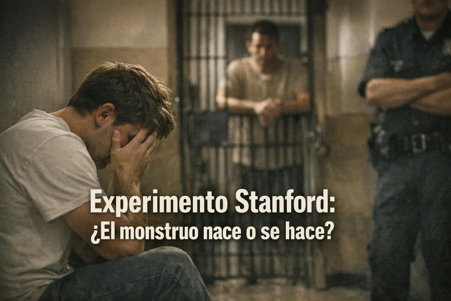 Imagen generada con IA para el artículo Experimento de Stanford: ¿Nacen o se hacen los monstruos?