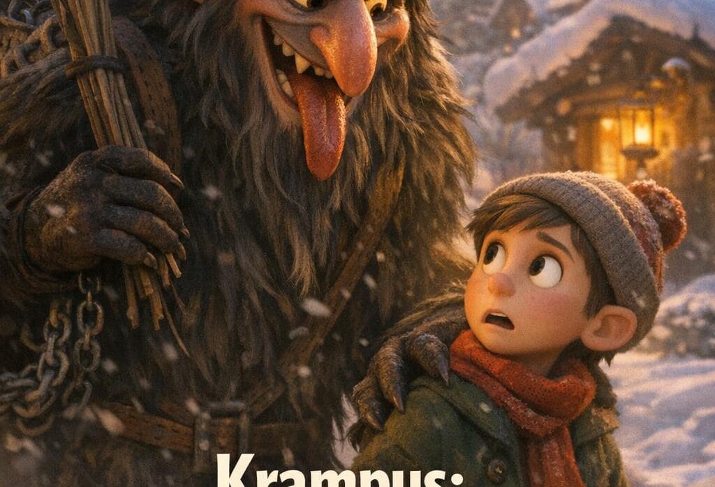Krampus: ¡Brutal! El demonio navideño que castiga en los Alpes 6 Imagen generada con IA para el artículo Krampus: ¡Brutal! El demonio navideño que castiga en los Alpes