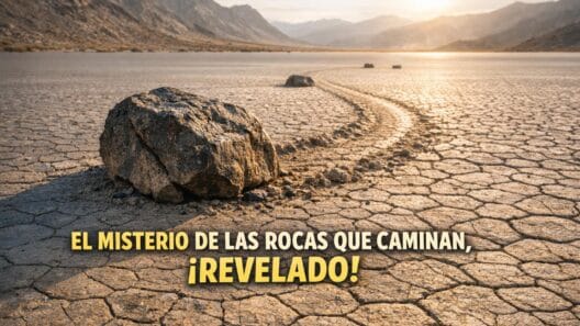 Imagen generada con IA para el artículo ¡Revelado! El misterio de las rocas que caminan en Valle de la Muerte