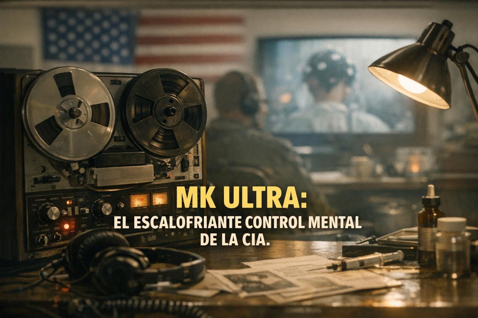 Imagen generada con IA para el artículo MK Ultra: La escalofriante verdad del control mental de la CIA