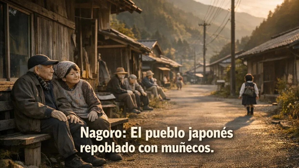 Nagoro: El pueblo japonés que combate la despoblación con muñecos 6 Imagen generada con IA para el artículo Nagoro: El pueblo japonés que combate la despoblación con muñecos