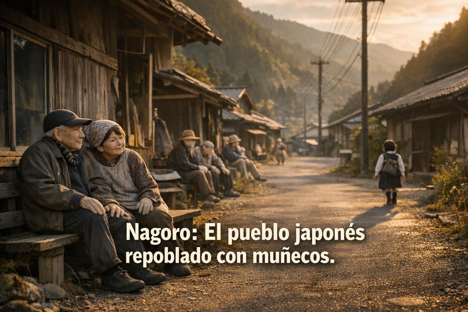 Nagoro: El pueblo japonés que combate la despoblación con muñecos 3 Imagen generada con IA para el artículo Nagoro: El pueblo japonés que combate la despoblación con muñecos