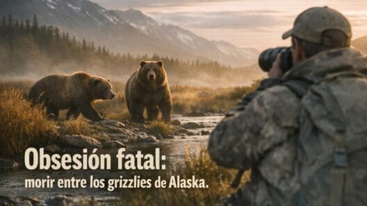 Timothy Treadwell: La Obsesión Fatal por los Osos Grizzly en Alaska 4 Imagen generada con IA para el artículo Timothy Treadwell: La Obsesión Fatal por los Osos Grizzly en Alaska