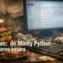 Imagen generada con IA para el artículo El increíble origen del Spam: de Monty Python al correo basura