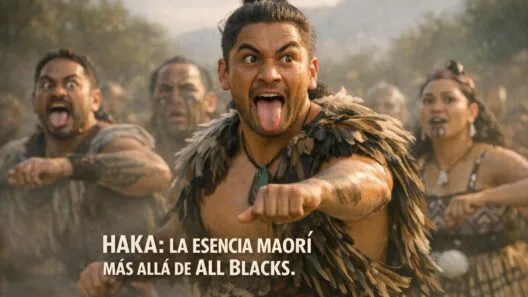 Imagen generada con IA para el artículo Haka: El Fascinante Significado Maorí más allá de All Blacks
