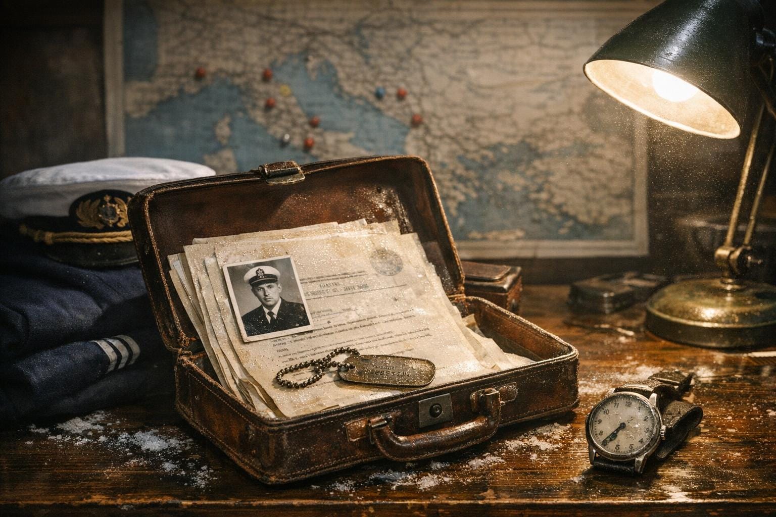 Imagen generada con IA para el artículo Operación Mincemeat: el cadáver que engañó a Hitler en 1943