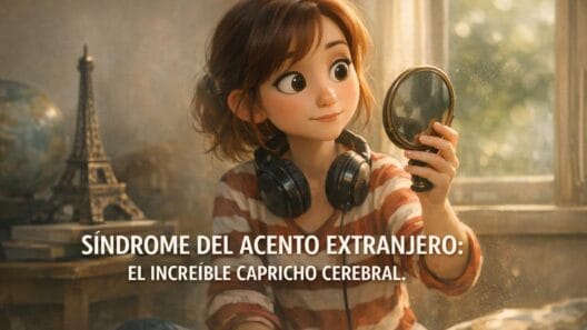 Imagen generada con IA para el artículo Síndrome del Acento Extranjero: El increíble capricho del cerebro