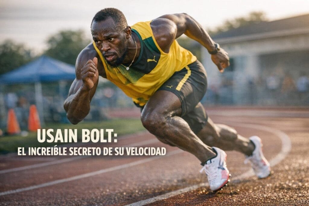 El increíble secreto de la velocidad de Usain Bolt 1 Imagen generada con IA para el artículo El increíble secreto de la velocidad de Usain Bolt