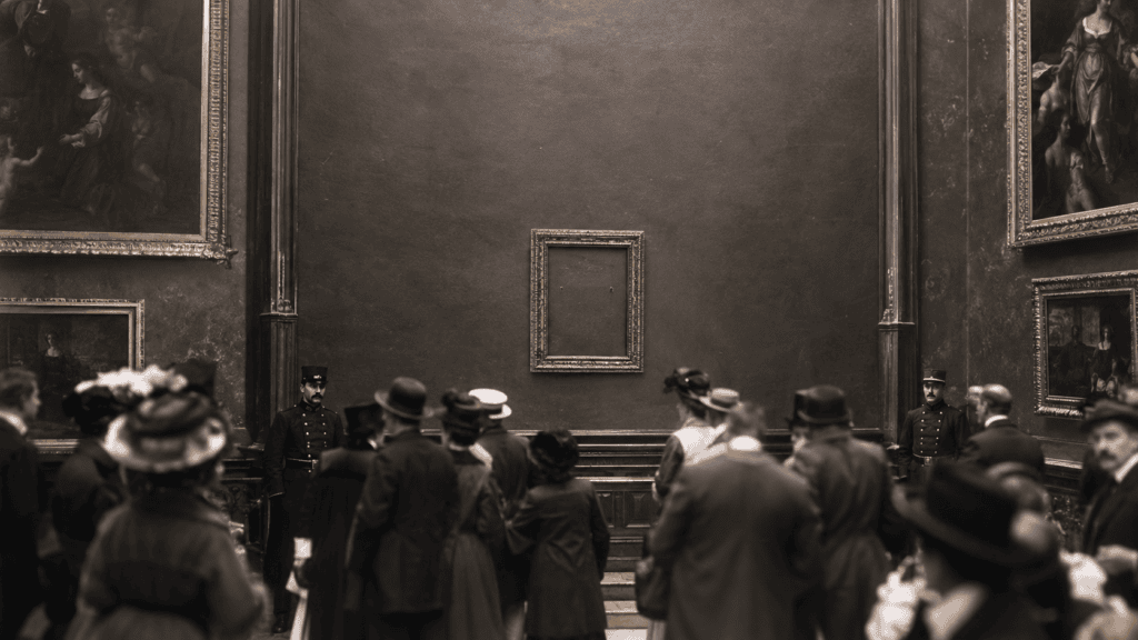 La pared vacía del Louvre.