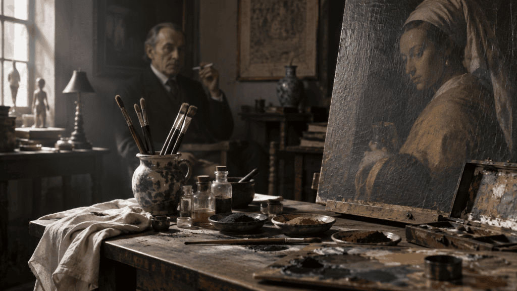 Han van Meegeren y la falsificación de Vermeer.