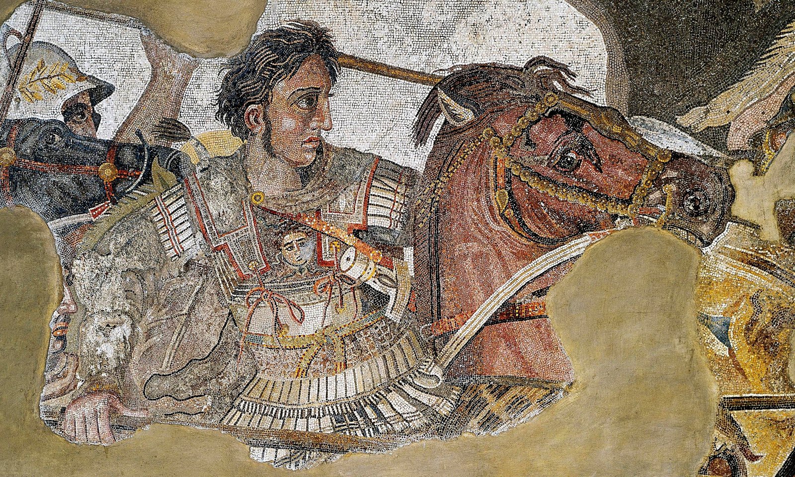 La campaña más extraña de Alejandro Magno 8 Mosaico antiguo de Alejandro Magno representado en batalla
